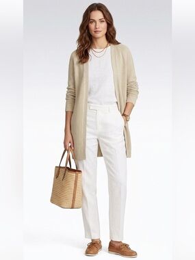 Only Beige Long Knit Cardigan
